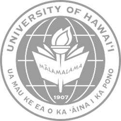 University of Hawaii emblem with globe and torch.